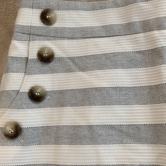 LOFT summer striped cotton skirt, fully lined size 12P - Picture 2 of 6